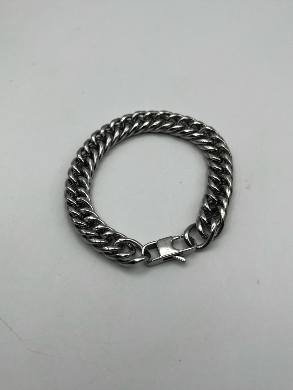 Black Jack Cuban Link Stainless Steel Bracelet Men’s